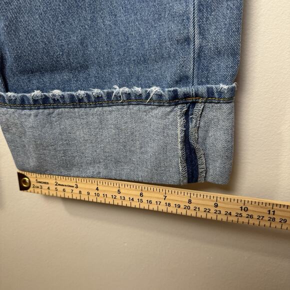 ETICA High Rise Straight Jeans LightWash Raw Cuff Size27 Cotton100% Minimalist - Picture 5 of 11